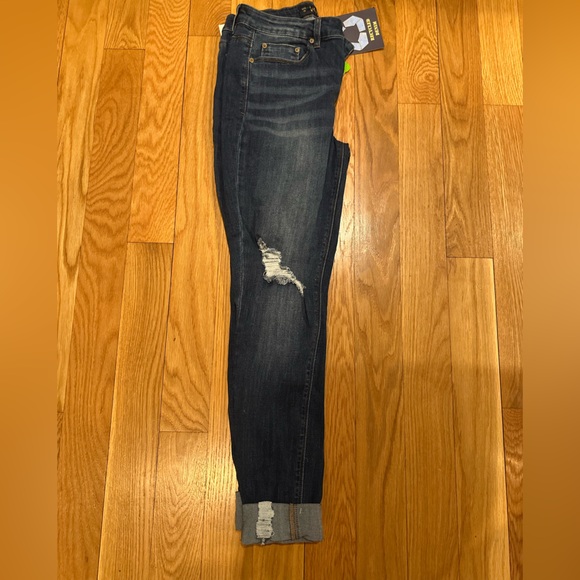 Indigo Rein Midnight Blue Distressed Skinny Jeans - Picture 3 of 6